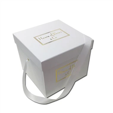 Blwch Rhodd Blodau Papur